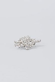 White Finish Zircon Ring
