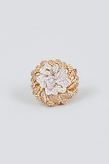 Gold Finish Zircon Ring