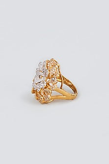 Gold Finish Zircon Ring