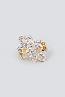 Gold Finish Zircon Ring