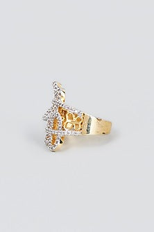 Gold Finish Zircon Ring