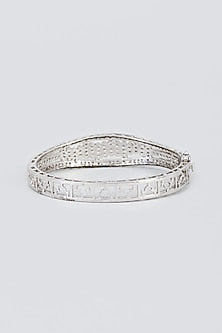 White Finish Zircon Bangle