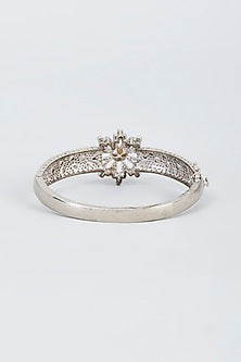 White Finish Zircon Bangle