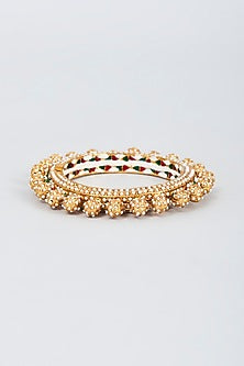 Gold Finish Pearl Bangle