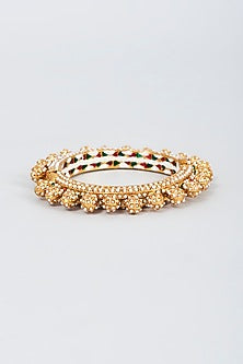 Gold Finish Pearl Bangle