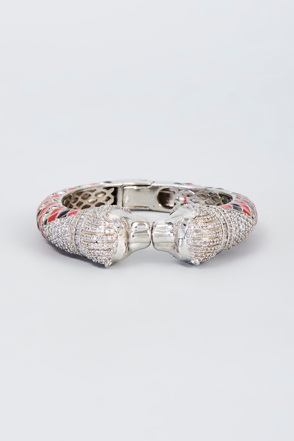 White Finish Zircon Bangle