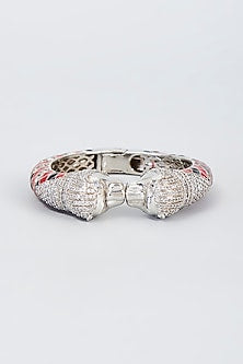 White Finish Zircon Bangle