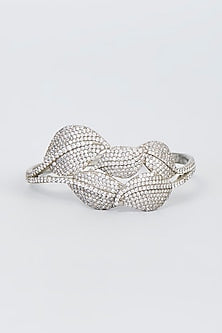 White Finish Zircon Bangle