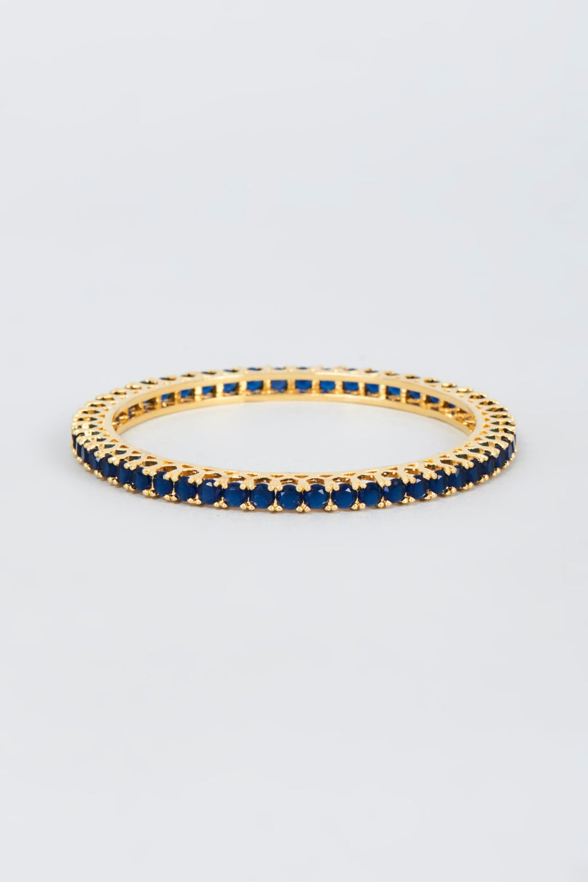 Gold Finish Zircon Bangle