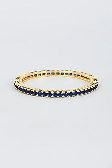 Gold Finish Zircon Bangle