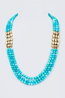 Gold Finish Kundan Polki Mala