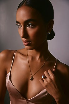 Gold Plated Green Swarovski Crystal Necklace