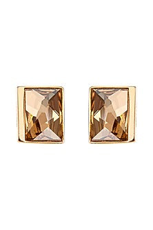Gold Plated Swarovski Crystal Stud Earrings