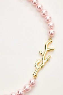 Gold Finish Swarovski & Pearl Necklace