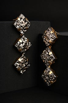 Gold Plated Zircon Dangler Earrings