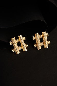Gold Plated Zircon Stud Earrings
