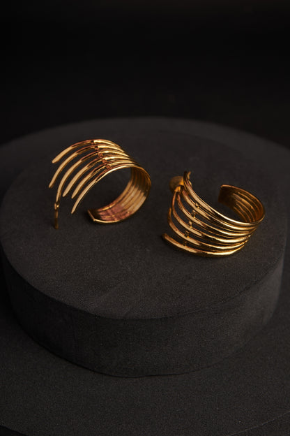 Gold Plated Zircon Hoop Earrings