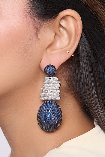 Silver Finish Dangler Earrings