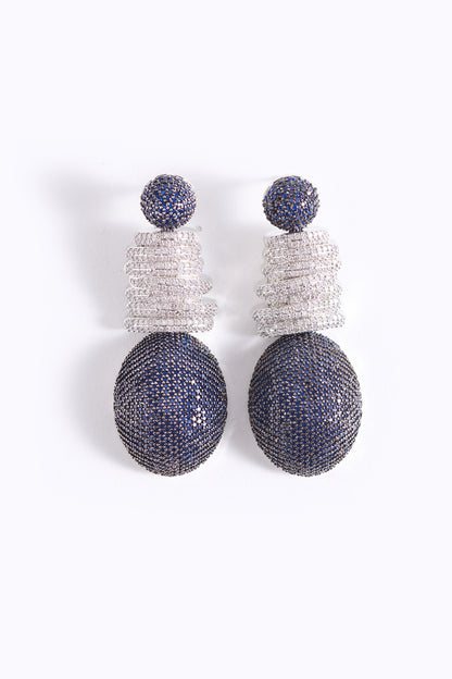 Silver Finish Dangler Earrings