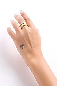 Gold Finish Heart Ring