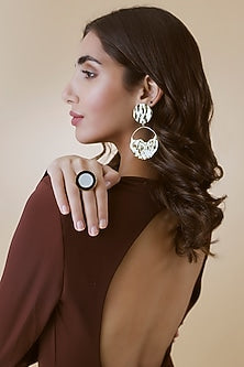 Gold Finish Dangler Earrings