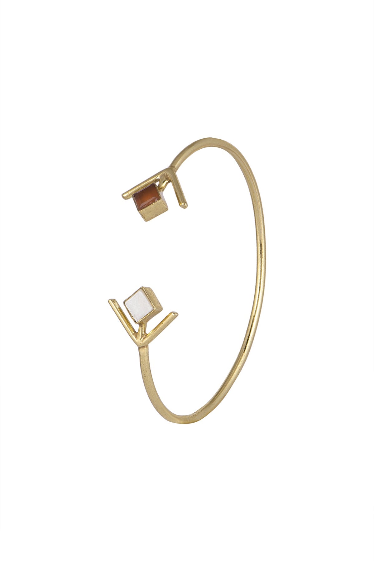 Gold Plated Orange Onyx Bracelet
