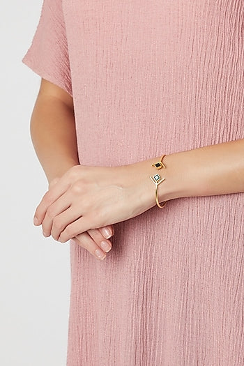 Gold Plated Green Onyx Bracelet