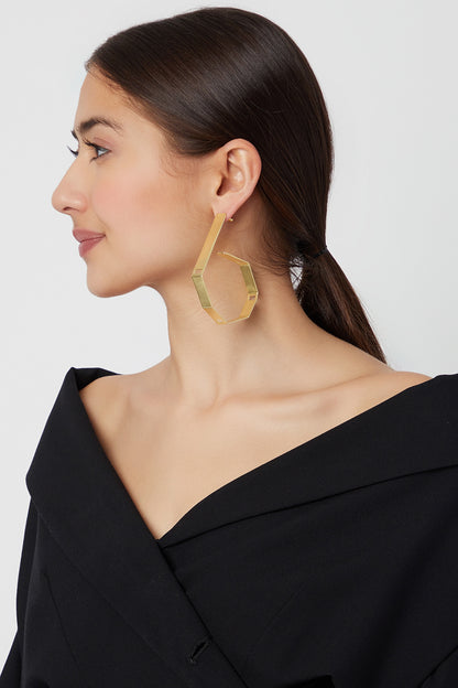 Gold Plated Handcrafted Hoop Earrings