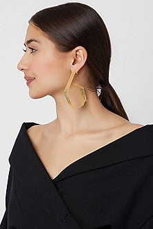 Gold Plated Handcrafted Hoop Earrings