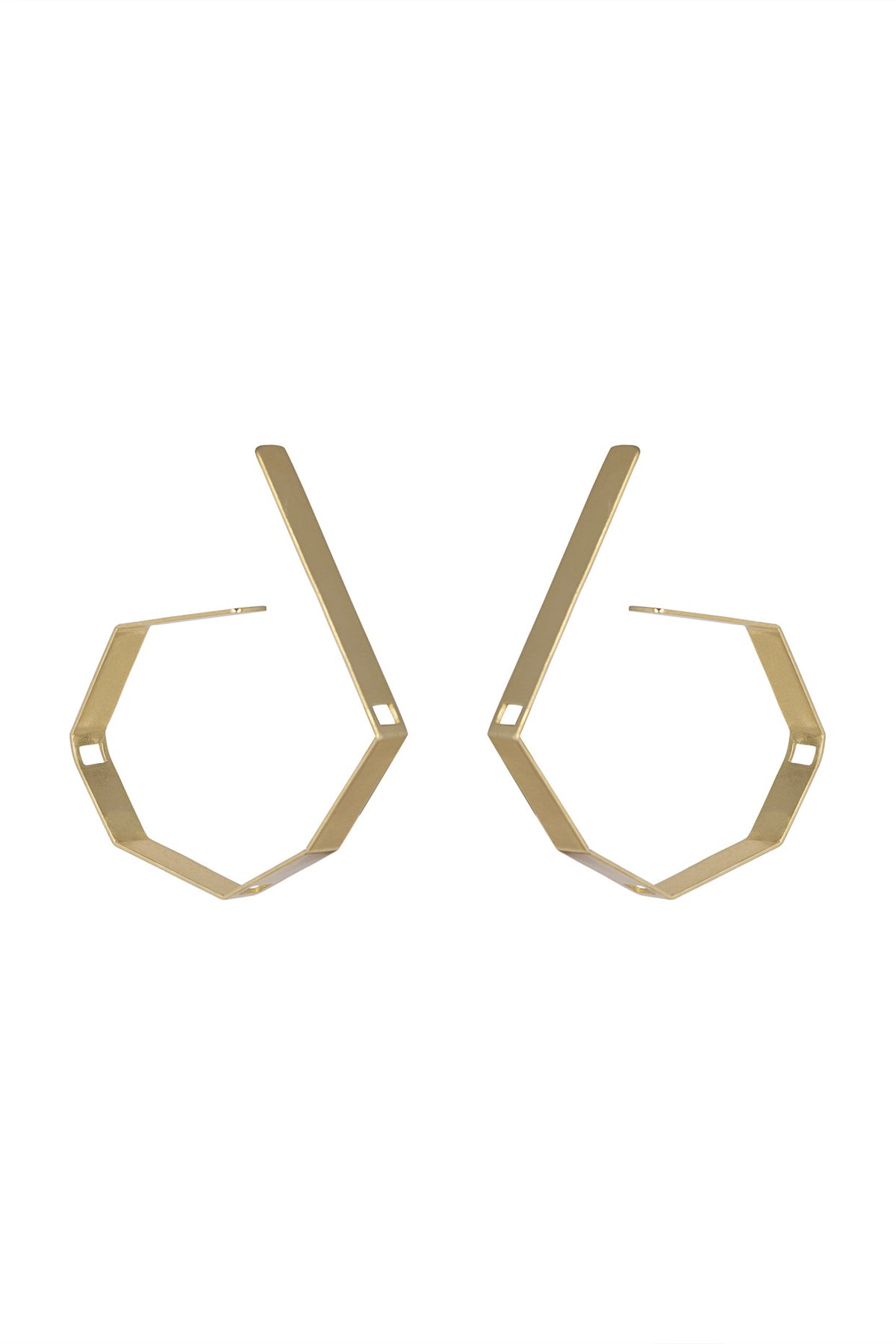 Gold Plated Handcrafted Hoop Earrings