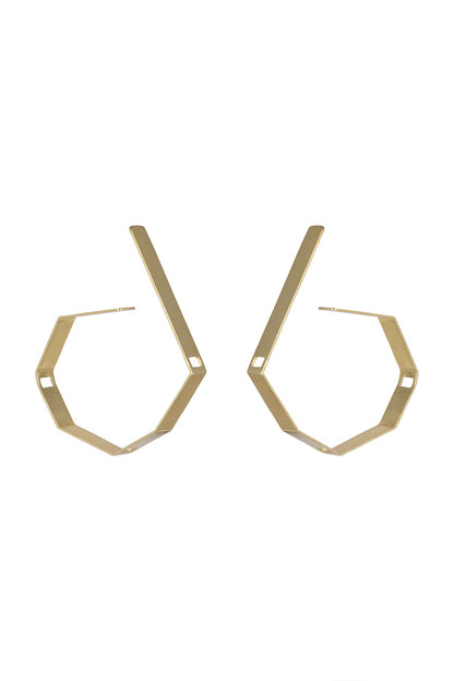 Gold Plated Handcrafted Hoop Earrings