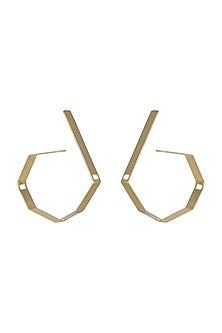 Gold Plated Handcrafted Hoop Earrings
