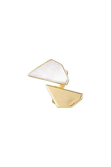 Gold Plated Pearl Adjustable Ring