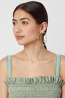 Gold Plated Big Earrings