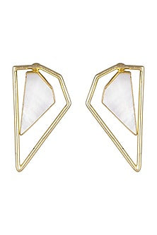 Gold Plated Pearl Stud Earrings