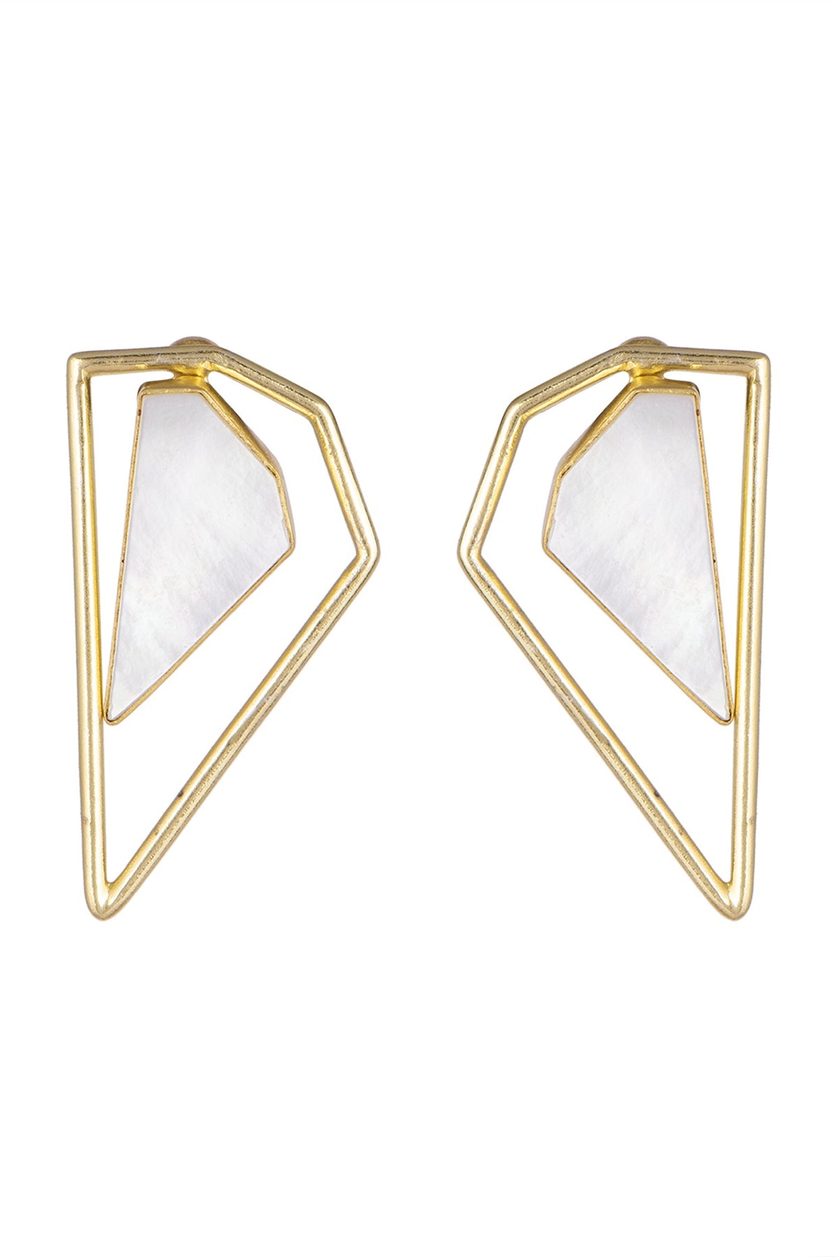 Gold Plated Pearl Stud Earrings