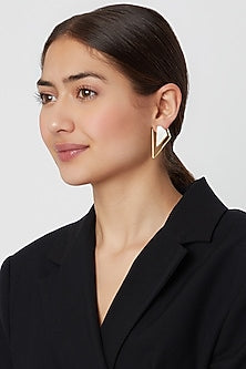 Gold Plated Pearl Stud Earrings