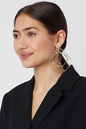 Gold Plated Handcrafted Dangler Earrings