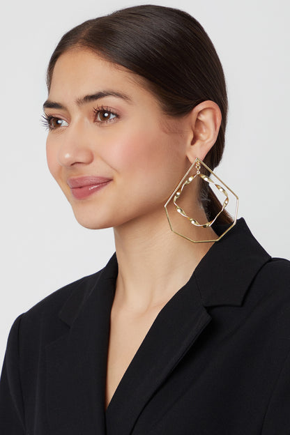 Gold Plated Handcrafted Dangler Earrings
