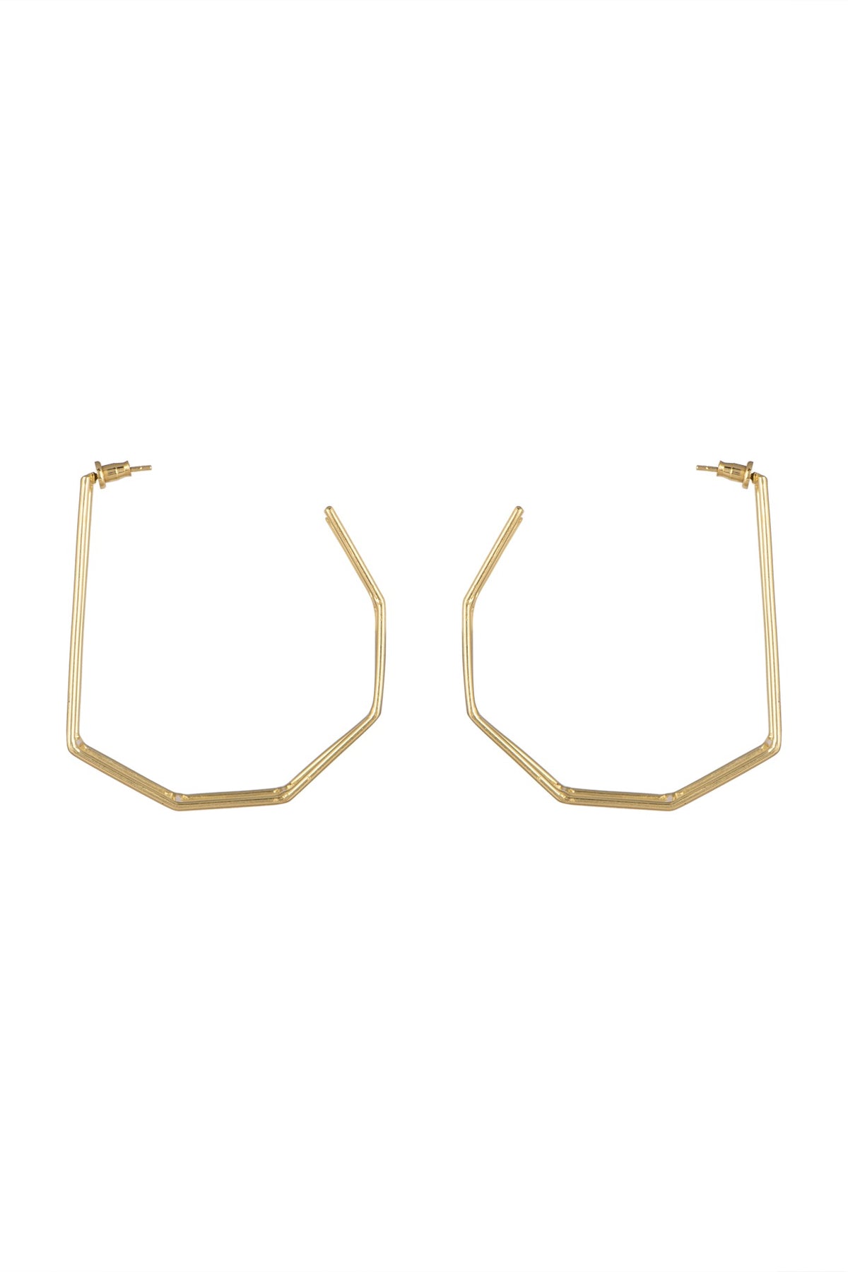 Gold Plated Big Hoop Earrings