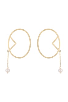 Gold Plated Handmade Pearl Earrings