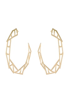 Gold Plated Handmade Big Hoop Earrings