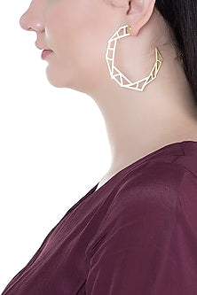 Gold Plated Handmade Big Hoop Earrings