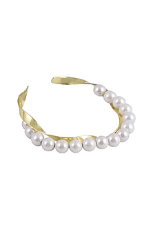 Gold Plated Pearl Bangle