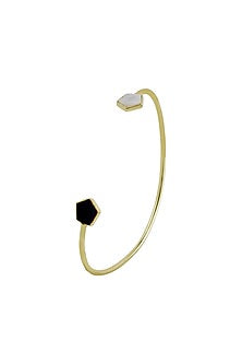 Gold Finish Enameled Bangle