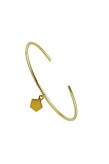 Gold Finish Enameled Bangle