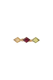 Gold Plated Pink Quartz Ring