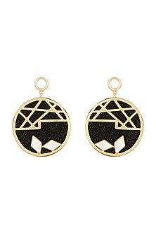 Gold Plated White MOP Earrings
