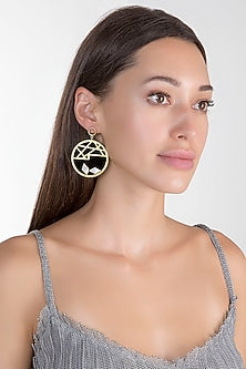 Gold Plated White MOP Earrings