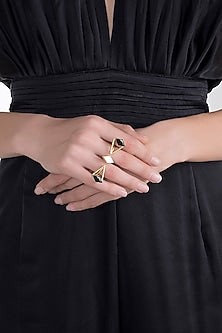 Gold Plated MOP Ring